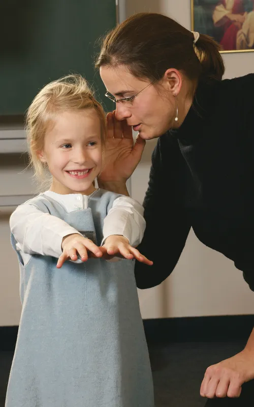 Primary leader and girl