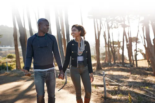 couple holding hands