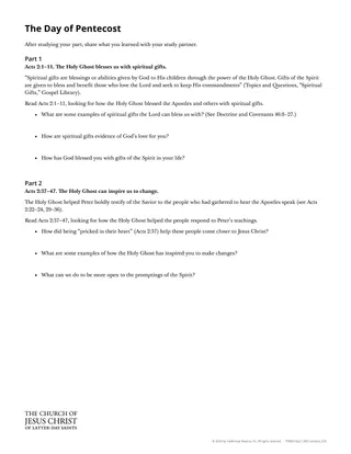 Handout: The Day of Pentecost