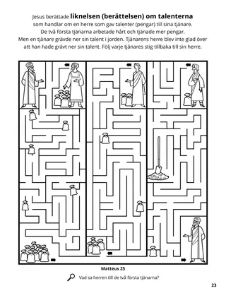 Parable of the Talents coloring page