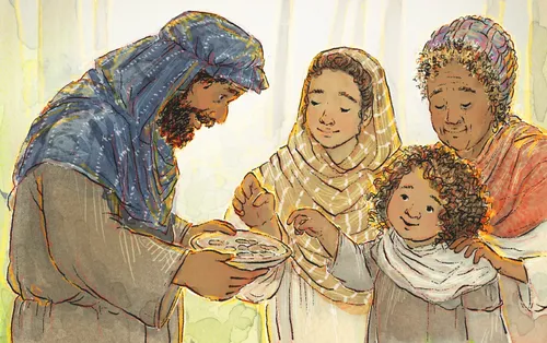 Early Christians taking the sacrament