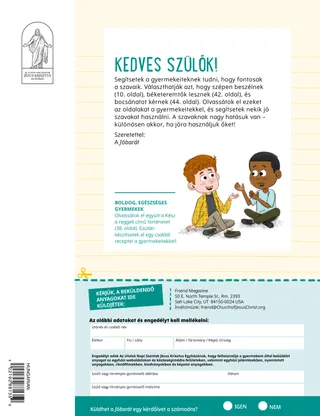 szülőknek címzett levél