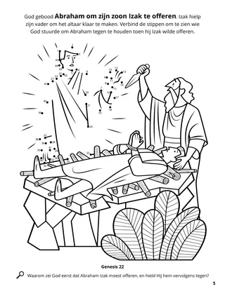 Abraham and Isaac coloring page