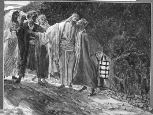 Judas kissing the Savior’s cheek