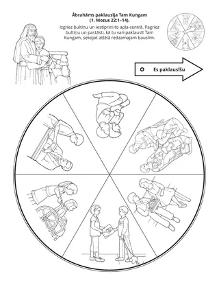 radošā lappusīte: Ābrahāms paklausīja Tam Kungam