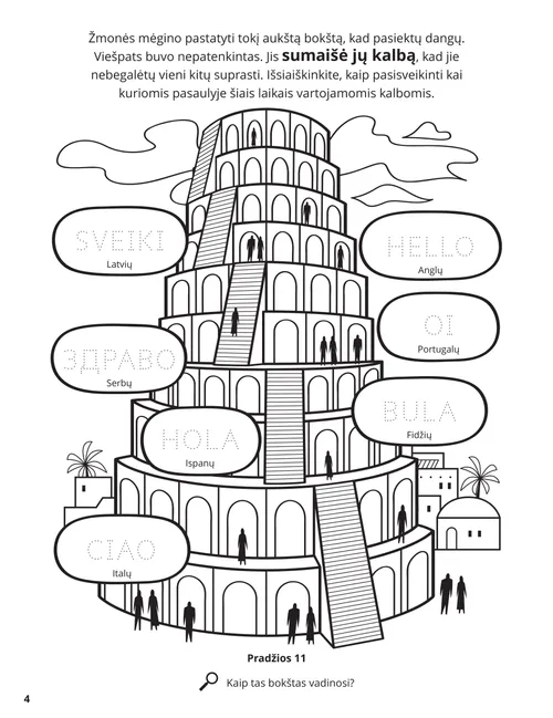 The Tower of Babel coloring page