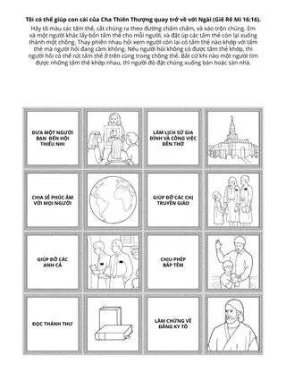 Trang sinh hoạt cho Hội Thiếu Nhi: Tôi có thể giúp con cái của Cha Thiên Thượng trở về với Ngài