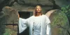 Jesus emerging from tomb