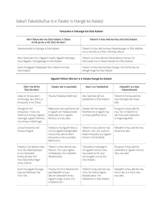 Sīpinga ʻo e Fokotuʻutuʻu ki hono Palani ʻo e Lēsoní