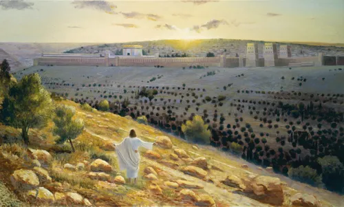 Jesus Christ looking at Jerusalem