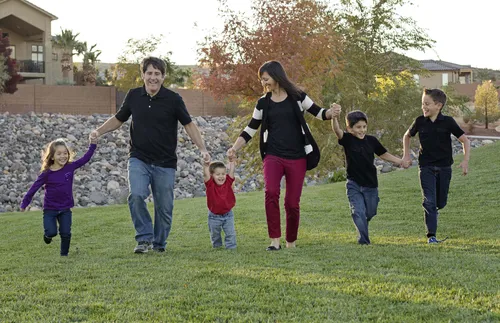 Family holding hands