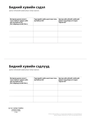 Хувийн сэдэл тараах материал