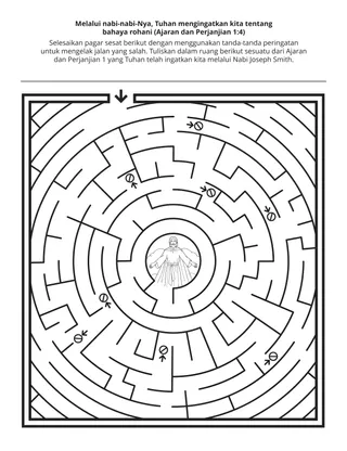 halaman aktiviti: nabi memberi peringatan kepada kita tentang bahaya rohani