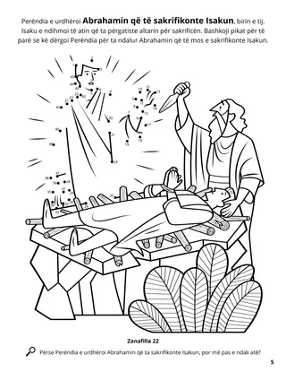 Abraham and Isaac coloring page