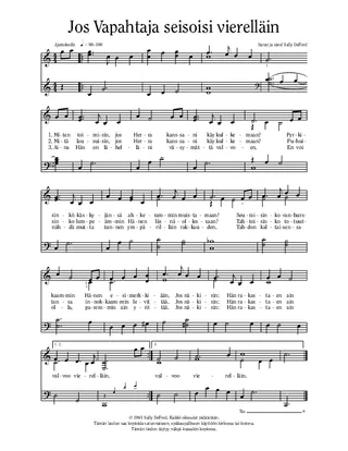 laulu, Jos Vapahtaja seisoisi vierelläin