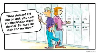 boy and girl by locker