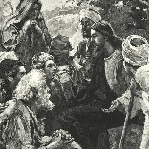 Jesus teaching people