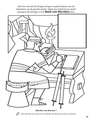 Mormon Put Together Sacred Writings coloring page
