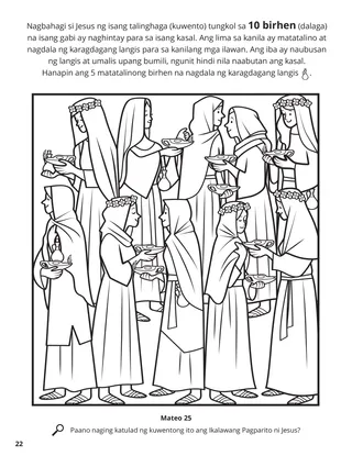 The Ten Virgins coloring page