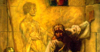 An angel frees Peter from prison