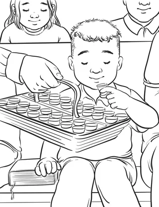 Boy taking the sacrament