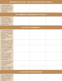 page du projet d’études