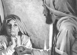 Jesus teaching Mary