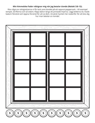 aktivitetssida: Min himmelske Fader välsignar mig när jag betalar tionde