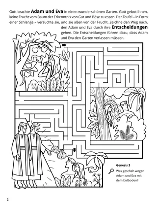 Adam and Eve coloring page