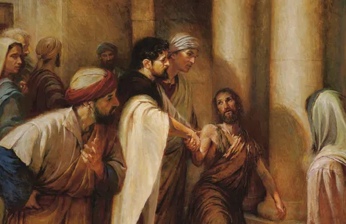 peter healing a lame man