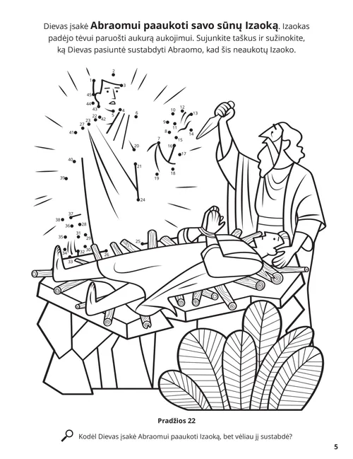 Abraham and Isaac coloring page