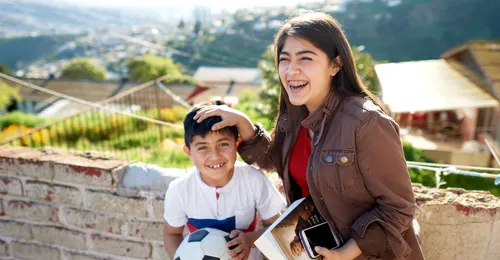 Carol with her brother
