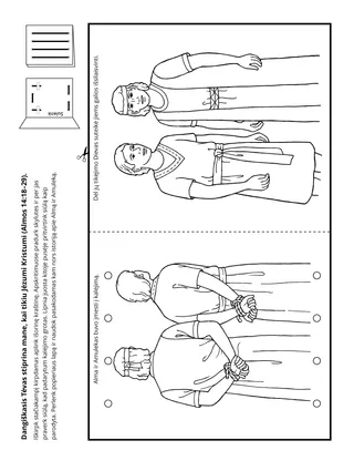 užduočių puslapis. Dangiškasis Tėvas stiprina tikinčiuosius