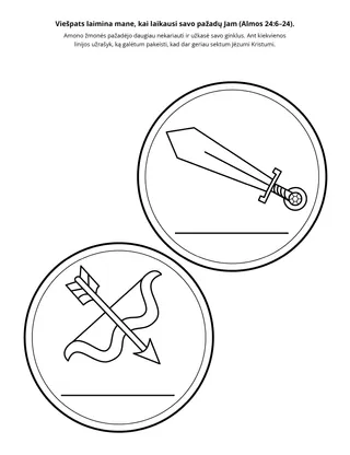 užduočių puslapis. Kai laikausi pažadų, esu laiminamas