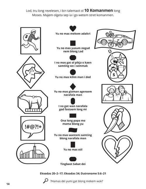 The Ten Commandments coloring page