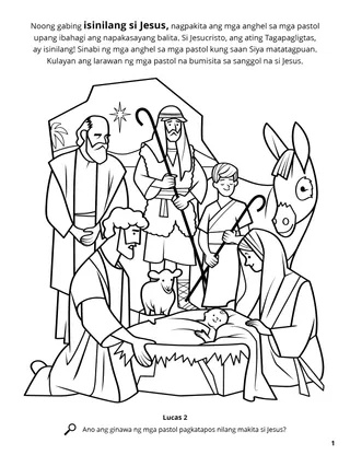 Jesus’s Birth coloring page