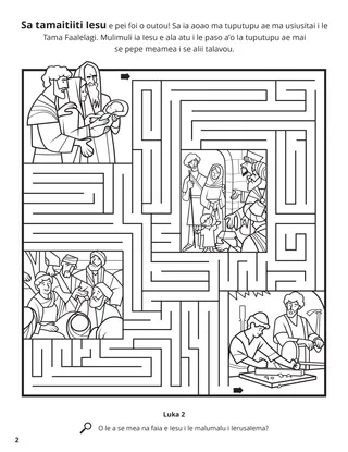 Jesus’s Childhood coloring page