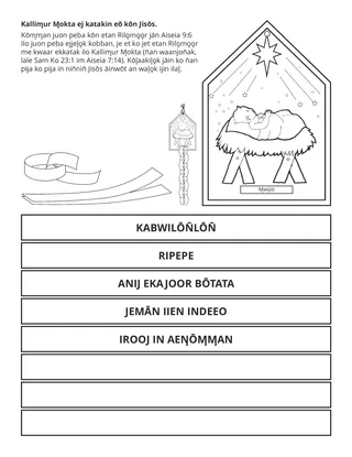 peij in m̧akūtkūt: Kallim̧ur M̧okta ej katakin eō kōn Jisōs