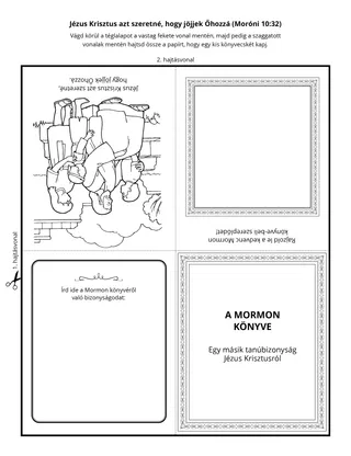 tevékenységi oldal: A Mormon könyve Jézus Krisztusról tanít