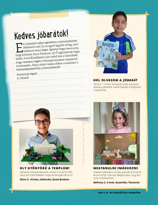 boy from Venezuela holding Spanish copy of Friend