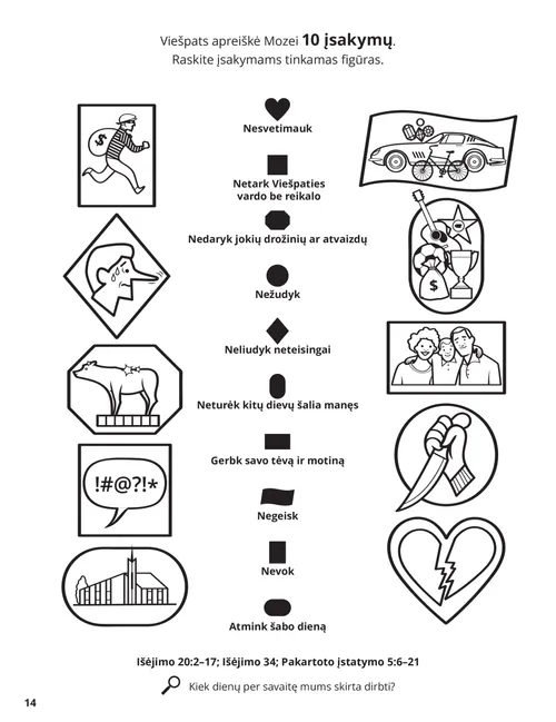 The Ten Commandments coloring page