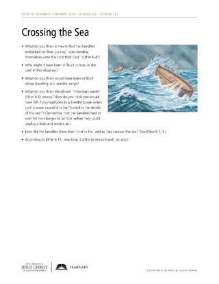 Crossing the Sea handout