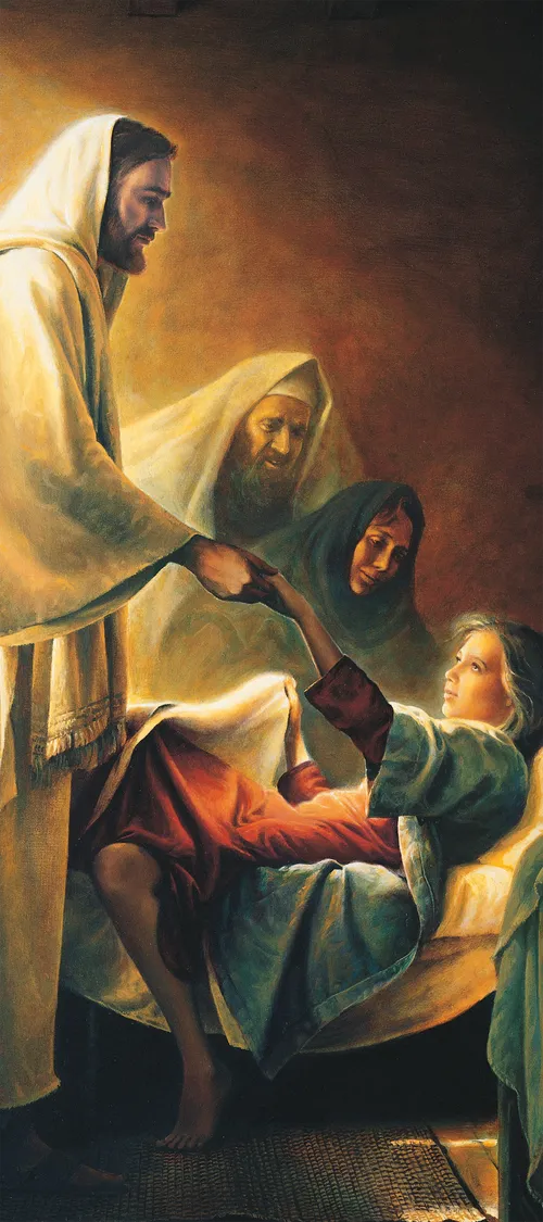 Jesus raising Jarius’s daughter