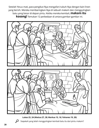 Jesus’s Burial coloring page