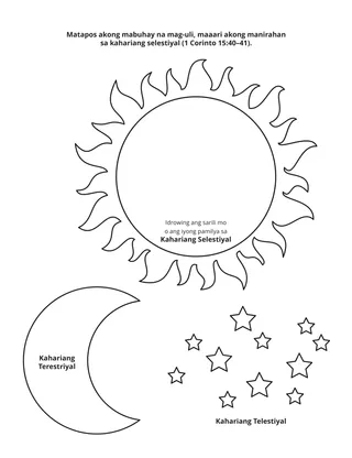 pahina ng aktibidad: mga kahariang selestiyal, terestriyal, at telestiyal