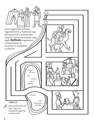 Nephi Obtained the Brass Plates coloring page