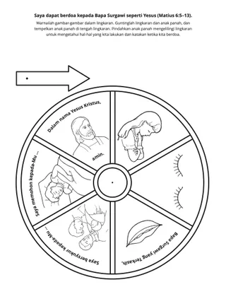 halaman kegiatan: saya dapat berdoa seperti yang Yesus lakukan