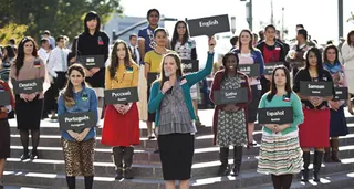 sister missionaries at conference