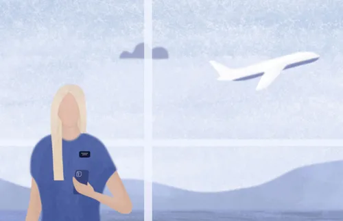 sister missionary at an airport