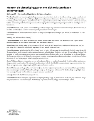 Mensen de uitnodiging geven om zich te laten dopen en bevestigen